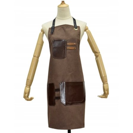 Frisör Cape Läderförkläde Till Salong BRUN