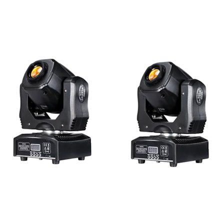 Mini Led Moving Head Spot Light, 75w, DMX-styrning, 2 st 75W, EU-kontakt