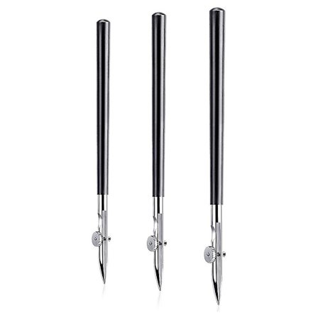 3 størrelser kunstlinjalssett, 3 pakker -hengslet maskering væskepenn, rett linjepenn for tegning Mounti