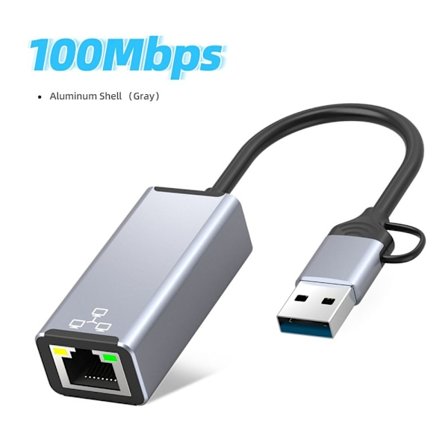 Ethernet-adapter USB Type-C nätverkskort 100MBPS 100MBPS