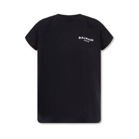 Balmain T-shirt with logo , Zwart , Dames , Maat: 2XS