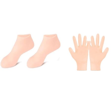 Silikon Moisturizing Gel Strumpor och Handskar Set