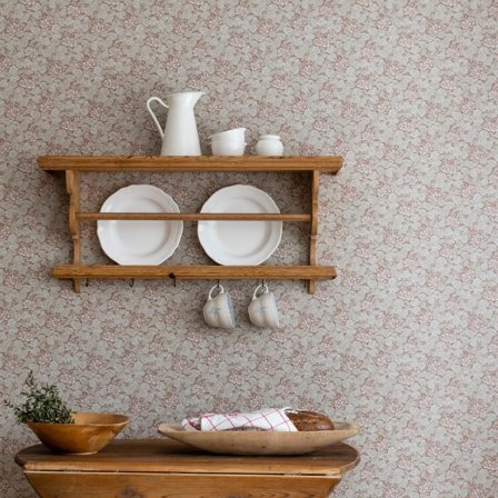 Duro Tapet, Gysinge 003-06 Gammalsvenska QuickUp, L, Röd, Färg & tapeter