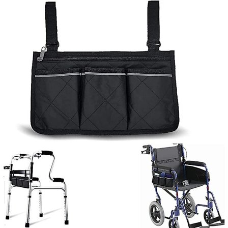 Uppgraderad rullstolsväska med fickor - Universell rullstolskopphållare