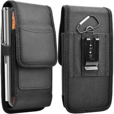 Kännykkävyölaukku iPhone 15 Pro Maxille (6,7 tuumaa) Nylon-vyöpidikekotelo P