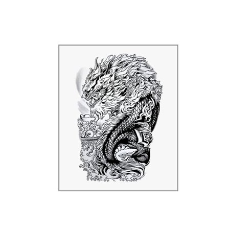 Juice Herb Tattoo Stickers Japansk Gammal Traditionell Manlig Stor Personlig Arm Arm N5n9