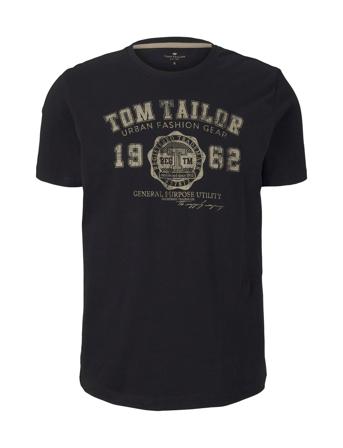 Logo Tee T-shirts Short-sleeved Musta Tom Tailor