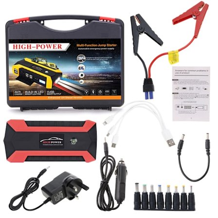 89800mAh 4 USB Bærbar Bil Jump Starter Pack Booster Lader Batteri Power Bank