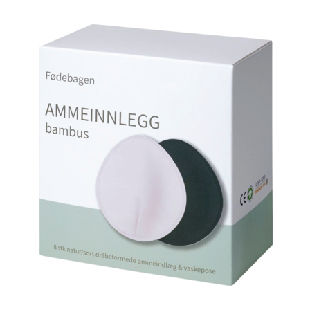 Fødebagen Ammeinnlegg i bambus dråpe, 8 stk.