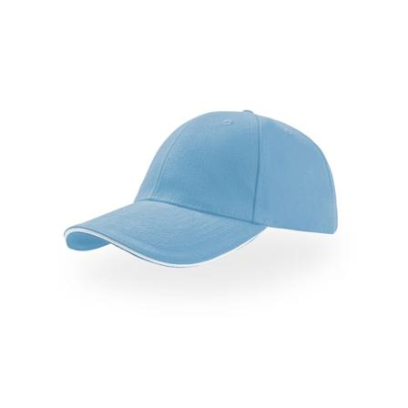 Atlantis Liberty Sandwich Heavy Brush Cotton 6 Panel Cap One Si Light Blue One Size