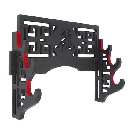 Samettinen seinäteline miekalle, miekanpidike suodatinliuskoilla Katanalle