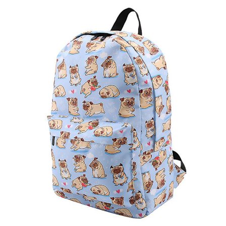 Stor polyesterryggsäck Studenter Stor kapacitet Hundtryck Ryggsäck Utomhus Resesportväska