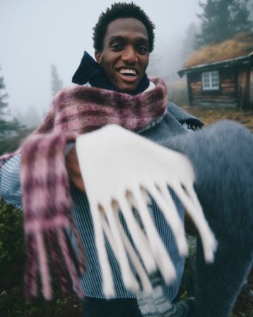 Contrasting Fine Silk Scarf