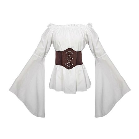 Halloween Middelalder Damer Pirat Cosplay Skjorte Komfortabel Rollespilldrakt for Halloween Arrangementer Aktivitet-lingling}