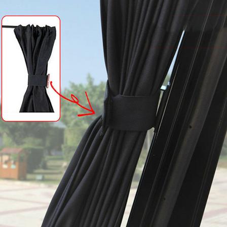 2 stk. Bil UV-beskyttelse Solskjerm Gardiner Sider Vindu Visir Black