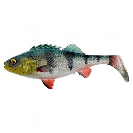 Savage Gear 4D Perch Shad (Bulk) 12.5cm 20g - Green Silver