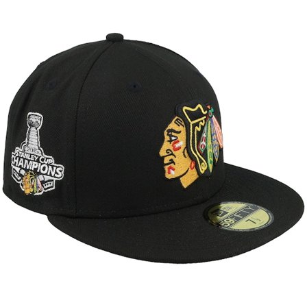 New Era - NHL Schwarz fitted Cap - Hatstore Exclusive x Chicago Blackhawks 59FIFTY Stanley Cup Champions 15 Black Fitted @ Hatstore