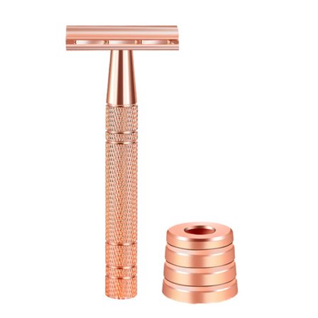 Unisex återanvändbara manuella rakhyvlar med bas Bärbara utbytbara rakhyvlar Heads Rakapparat för skäggkroppshår