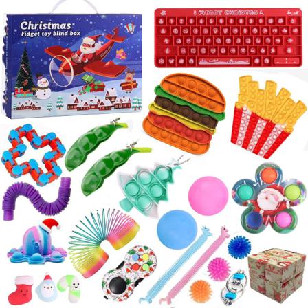 2022 Julnedräkning Adventskalender, Fidget Toy Set Present
