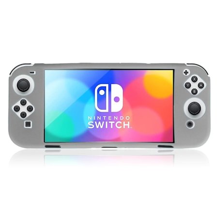 KJH Silikonskydd för Nintendo Switch OLED - Vit