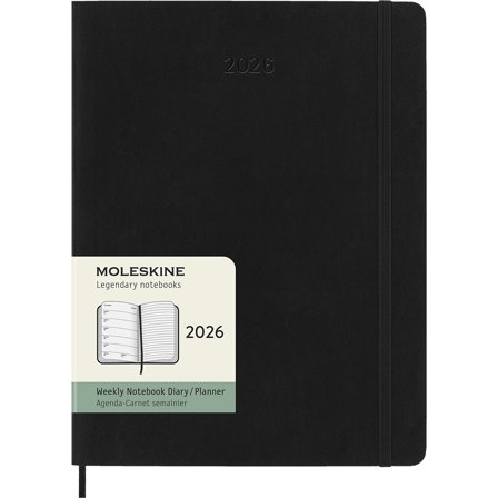 Planner 12M Weekly Notebook 2026 Softcover XL Black