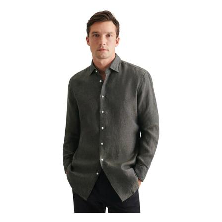 Seidensticker Linen shirt Regular , Groen , Heren , Maat: 7XL