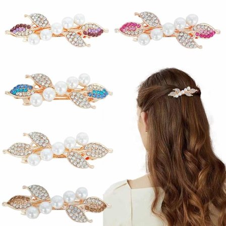 5 stk. Perle Hårklemme Klemmer-Hårklemmer Sommerfugl-Hårklemme til Kvinder og Piger