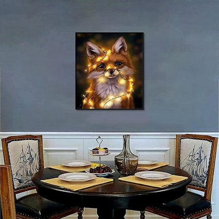 5D Diamantmålning Kit Full Borr DIY Djur Räv Diamantmålning