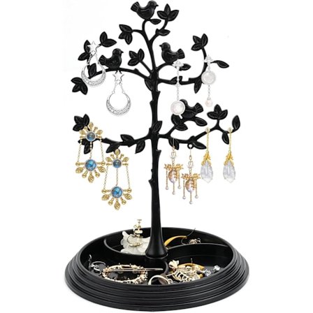 Korujen Säilytysteline Puu Lintupuu Koruteline Korujen Järjestelyteline Koukut Korvakorujen Säilytysteline