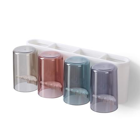 Rei'ittämätön seinäkiinnityshammasharjapidikesarja Set kärkikuppihylly Monikäyttöiset kodin kylpyhuoneen säilytyslaitteet