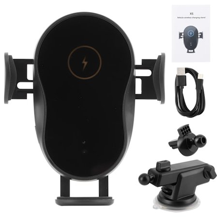 Trådløs Biloplader Beslag 15W Telefonholder Hurtigopladning Stativ Type C Interface IR Sensor