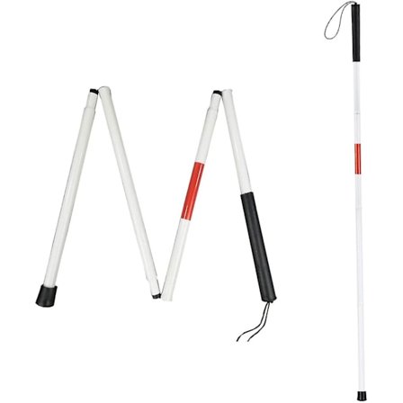 Blindestok, Hvid Stok, Gåstok til Blinde, Foldbar Blindestok