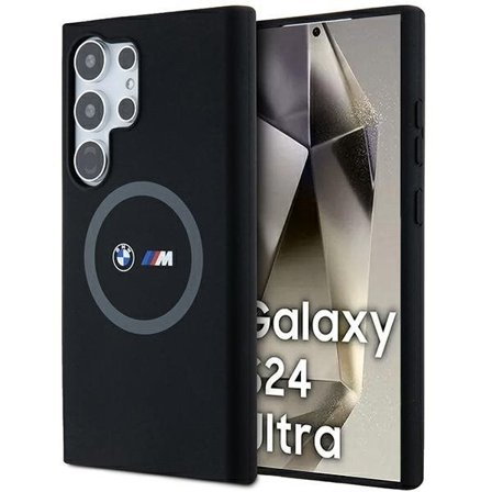 BMW M Silikone Trykt Ring MagSafe-etui til Samsung Galaxy S24 Ultra - sort