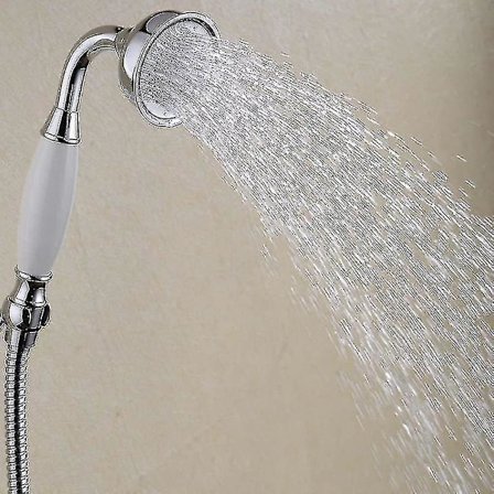 Badeværelses Klassisk Bruseshowerhoved, Traditionel Telefon Stil Håndholdt Bruser, Retro Keramisk Håndtag Håndbruser Regn Sprinkler Bruser Med 1.5m 