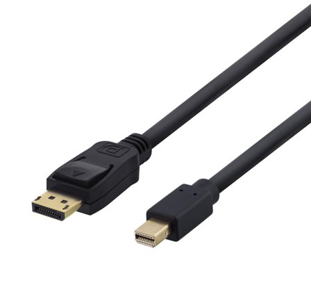 Deltaco DisplayPort to miniDisplayPort cable, 4K UHD, 1m, black