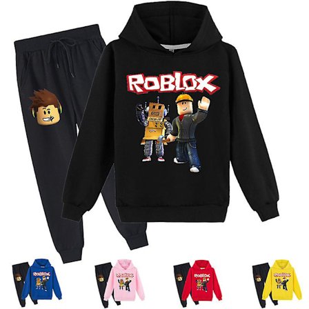 Roblox hettegenser dress for barn Varm hettegenser klær Roblox hettegenser med tryk rød CNMR