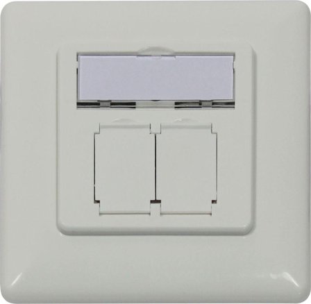 SYNERGY Keystone,Modulträger, UP Dosen für 2xTP-Modul, Reinweiss, designfähig UAE, Synergy 21,