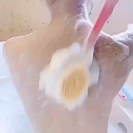 Dobbeltsidet Badebørste med Blød Loofah og Børster, Designet til Dyb Rengøring af Ryg og Fødder