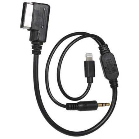 3,5 mm AUX-interfaceadapter med ledning til Audi VW MDI AMI MMI iPad iPhone 5 6S[qb]