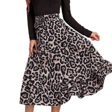 Korkea resori vyötäröllä laskostettu helma A-linjainen midihame