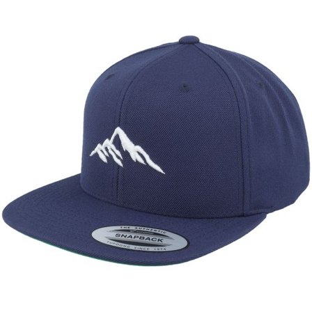 Wild Spirit - Blå snapback Keps - Mountain 3d White/Navy Snapback @ Hatstore