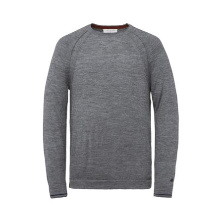 Cast Iron, Trui- CI R-Neck Tech Merino Grijs, Heren, Maat:L