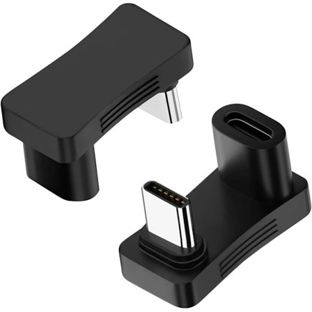 180 Graders Vinklad USB-C Adapter (2-pack), U-formad USB-C 3.1 Hane