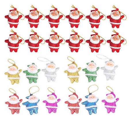 24 kpl Aphmau Plysch Mini Joulupukki Ripustuskoriste Mini Joulupukki Nukke Glitter Mini Joulupukki