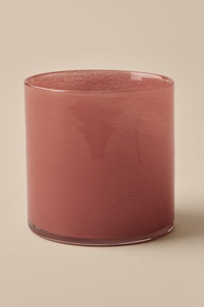 &Home - Lysestage/krukke Ruby Large højde 15 cm - Rød - Lysestager & lanterner - Fra Homeroom