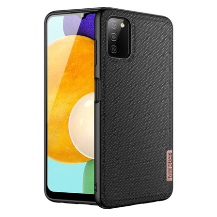 Dux Ducis Fino kotelo päällystetty nylon materiaalia Samsung Galaxy A03s musta