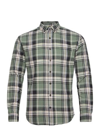 Check Shirt Skjorte Casual Grøn Denim Project