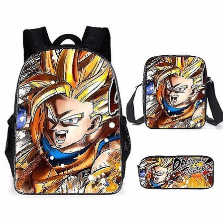 Dragon Ball Elementary School Theme School Bag 3-piece Set Computer Bag Messenger Bag Pencil Case