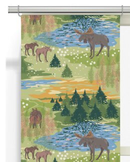 Paneeliverho Älgrike 2 kpl pakkaus Vihreä