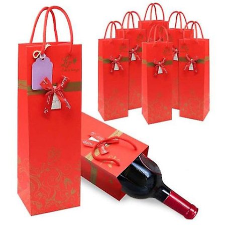 Gaveposer for vinflasker 6 stk, gaveposer for vin